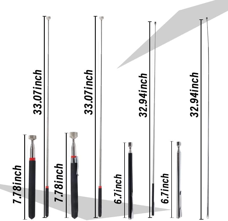 VortecSys Magnetic Pick Up Tool 8 Pack, Telescopic Magnet Sticks Extendable Length up to 30 inches, Best Gadgets Gifts for Boyfriend Husband Dad - Image 3
